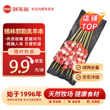 额尔敦 内蒙古羔羊肉串200g(10串)鲜冻羊肉串 生鲜原味微调 200g(10串)羊肉串9.9元