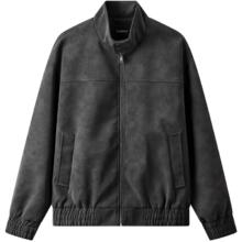 gxgjeans 25秋新品 美式复古宽松立领夹克 黑灰