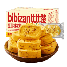 比比赞（BIBIZAN）红枣桂花糕250g中式传统米糕点心面包饼干休闲零食品健康早餐0.9元
