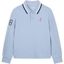 Hush Puppies 暇步士 儿童春秋新款数字长袖polo衫打底衫券后89元