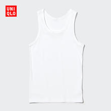 UNIQLO 优衣库 男装/男女同款百变T罗纹背心内搭打底衫T恤内衣475359 465189/00白色 XS /160/76A35.1元
