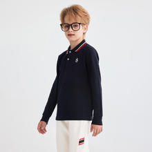 Hush Puppies 暇步士 儿童春秋长袖帅气polo衫打底衫券后89元