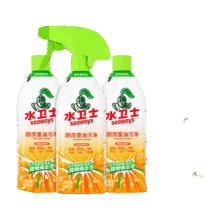 水卫士油污清洁剂厨房重油污净烟机清洗厨房去油污一喷净厨房家用水卫仕 3瓶1喷头【实惠装】19.9元