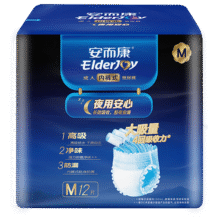 安而康（Elderjoy）夜用安心成人拉拉裤 老人用尿不湿 产妇内裤式纸尿裤 【1200ml】 夜用M12片37元 (券后省3)