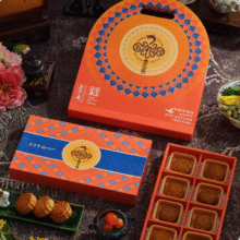 中华老字号，五芳斋 轩月月饼礼盒 8饼8味/480g新低23.91元包邮
