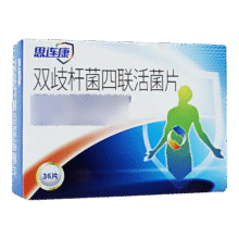 [思连康]双歧杆菌四联活菌片 0.5g*18片 1盒装19.3元 (券后省0.92)