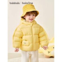 Balabala 巴拉巴拉 2025冬季新款 高充绒量 婴幼儿三防连帽羽绒服（80-130CM）3色新低168.9元包邮