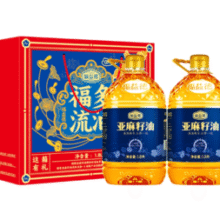 金奖认证！福益德 一级冷初榨亚麻籽油 1.8L*2瓶礼盒装￥75.90 6.3折