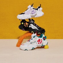 25秋季新款！Champion 冠军  儿童萌趣猫爪旋纽扣运动鞋老爹鞋FWC19D 多色￥141.83 3.6折