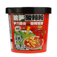 丽星【大片脆笋】大片脆笋酸辣粉140g*6 桶纯红薯粉饼 非油炸免煮宵速29.9元 (月销1000+)
