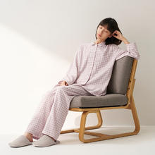 限移动端、京东百亿补贴、PLUS会员：MUJI 無印良品 女士无侧缝 双层纱织睡衣 软棉棉内衣 浅粉色格纹 S券后193.18元
