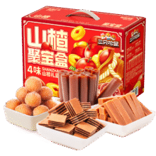 三只松鼠 山楂聚宝盒1kg超100包18.9元（需换购）