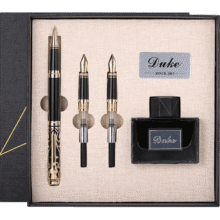 DUKE公爵开学季教师节特别款一笔三用/钢笔/美工笔/礼谢师恩感恩教师/好礼赠送 教师节特别款(金色花纹)48元（需领券）
