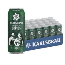 卡斯布鲁(KARLSBRAU) 经典皮尔森啤酒 500ml*24听 中秋送礼 德国原装进口138元