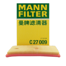 曼牌（MANNFILTER）C27009/c27096空气滤芯适用迈腾速腾凌渡途观L高尔夫7速派探歌47.2元 (券后省0.8)