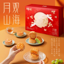 自留送人都适宜！百草味 月观山海广式月饼礼盒 10饼5味 430g￥17.90 0.9折