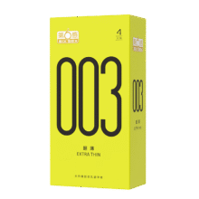 首购：第六感 避孕套 003超薄裸感4只4.9元包邮（需试用）