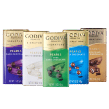 歌帝梵（GODIVA）盒装黑巧克力豆43g 休闲零食下午茶 儿童礼物 黑巧克力28.8元