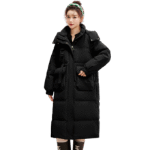 雪中飞秋冬新款保暖女士直筒显瘦版型可拆卸帽长款过膝女士羽绒服女 黑色|8056 L /170/92A179元