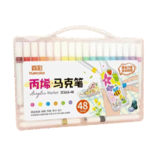 【全网低价】真彩（TRUECOLOR）12色丙烯马克笔单头速干防水幼儿园小学生儿童专用不透色可叠色手绘咕卡涂鸦彩绘画笔ZC6164.53元