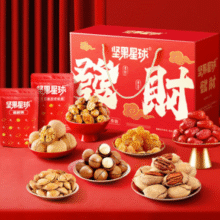 中秋送礼！沃隆 坚果星球发财 坚果礼盒1010g￥49.00 2.9折 比上一次爆料降低 ￥49