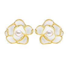 CHOW TAI SENG 周大生 山茶花耳钉 925银 S1EC0493169元