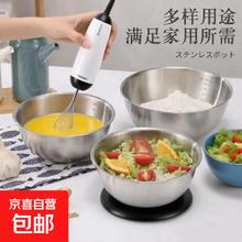 打蛋器专用打蛋碗不锈钢打蛋碗沙拉碗打蛋器必备打蛋碗不锈钢厨房烘焙必备 17.5cm带刻度0.01元