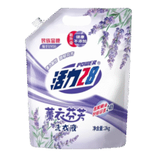 活力28薰衣芬芳洗衣液2kg香味持久留香补充装去污渍护色防串色 1袋装9.9元