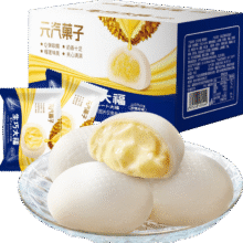 元汽果子 和风生巧福团榴莲味6枚180g雪媚娘零食品大福下午茶麻薯5.85元