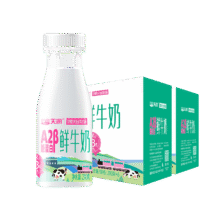 天润 新疆产地 A2β-酪蛋白鲜奶 3.8g优质蛋白低温鲜牛奶 210g*12瓶80元（合40元/件）