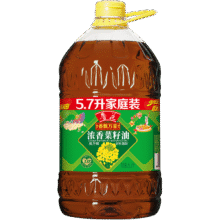 plus会员:鲁花 香飘万家 低芥酸浓香 菜籽油 5.7L *1瓶78.8元（5.7L）