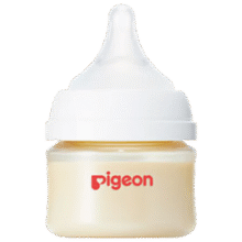 贝亲（Pigeon）婴儿玻璃奶瓶 第3代仿母乳质感耐热自带SS号 80ml 日本原装进口