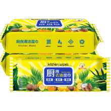 爱肤佳厨房湿巾强力去油污油烟机一次性抹布大包加大加厚珍珠纹湿纸巾 80抽*1包（200mm*200mm）10.9元 (月销1000+)