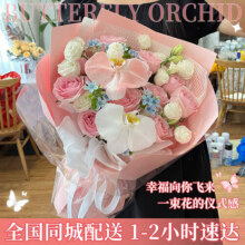 领香鲜花速递蝴蝶兰玫瑰花束生日礼物表白送女友全国同城配送 粉玫瑰蝴蝶兰混搭花束115.2元 (满80减3,券后省0.9)