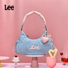 Lee 云吞包手提月牙女包通勤包 深蓝白格子券后219元