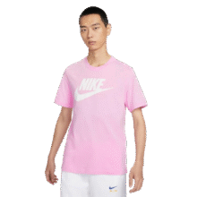 耐克(NIKE)男短袖T恤 纯棉 运动休闲 经典简约 AR5005-624 粉色L99元（需领券）