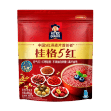 桂格（QUAKER）5红混合即食燕麦片480克 添加枸杞 添加红枣 添加桂圆11.97元