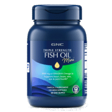 GNC 健安喜三倍深海鱼油omega-3软胶囊120粒89元（需换购）