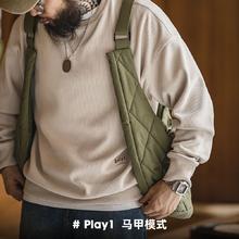 MADEN 马登 山系户外绗缝多功能马甲大容量斜挎包加棉坎肩背心69.93元