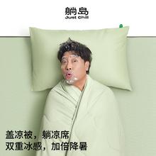 躺岛 瓜瓜凉被凉席全套夏凉被软凉席枕套夏季冰丝凉感床品四件套券后424.15元