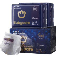 bc babycare[官方正品]皇室狮子王国弱酸纸尿裤 超薄透气婴儿尿不湿尿片 【拉拉裤】L码62片（9-14kg）156元 (每满208减50,券后省52)