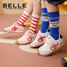 2025年秋新款 ！BeLLE 百丽 儿童复古魔术贴德训鞋阿甘鞋 RK0235（26-37码） 多色