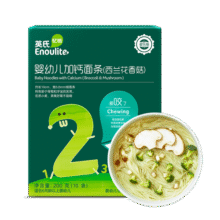 英氏（Engnice）婴幼儿加钙面条西兰花香菇味200g婴儿辅食儿童早餐6个月以上26.7元 (月销1w+)