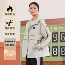特步【专柜同款】双层风衣外套防风保暖男女同款潮流时尚户外风衣秋99元