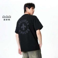 17日10点、超V会员：JACK&JONES 杰克琼斯 复古哥特字母 发泡印花 情侣T恤67元包邮