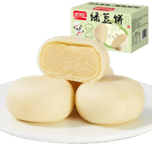 盼盼 绿豆饼 早餐绿豆糕休闲零食传统中式糕点下午茶点心原味1000g/箱9.9元（需领券）