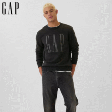 Gap 盖璞 25年秋季新款 男款大logo圆领抓绒卫衣 542214￥79.20