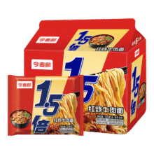 今麦郎方便面1.5倍番茄牛肉红烧牛肉味泡面大分量面饼袋装速食食品 【5袋】红烧牛肉面