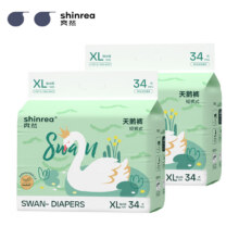 爽然（shinrea）天鹅系列拉拉裤XL68片超薄男女通用婴儿尿不湿17一包！（合34.5元/件）
