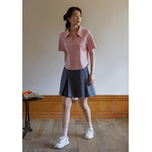 DUSHU 独束 大码女装复古POLO领